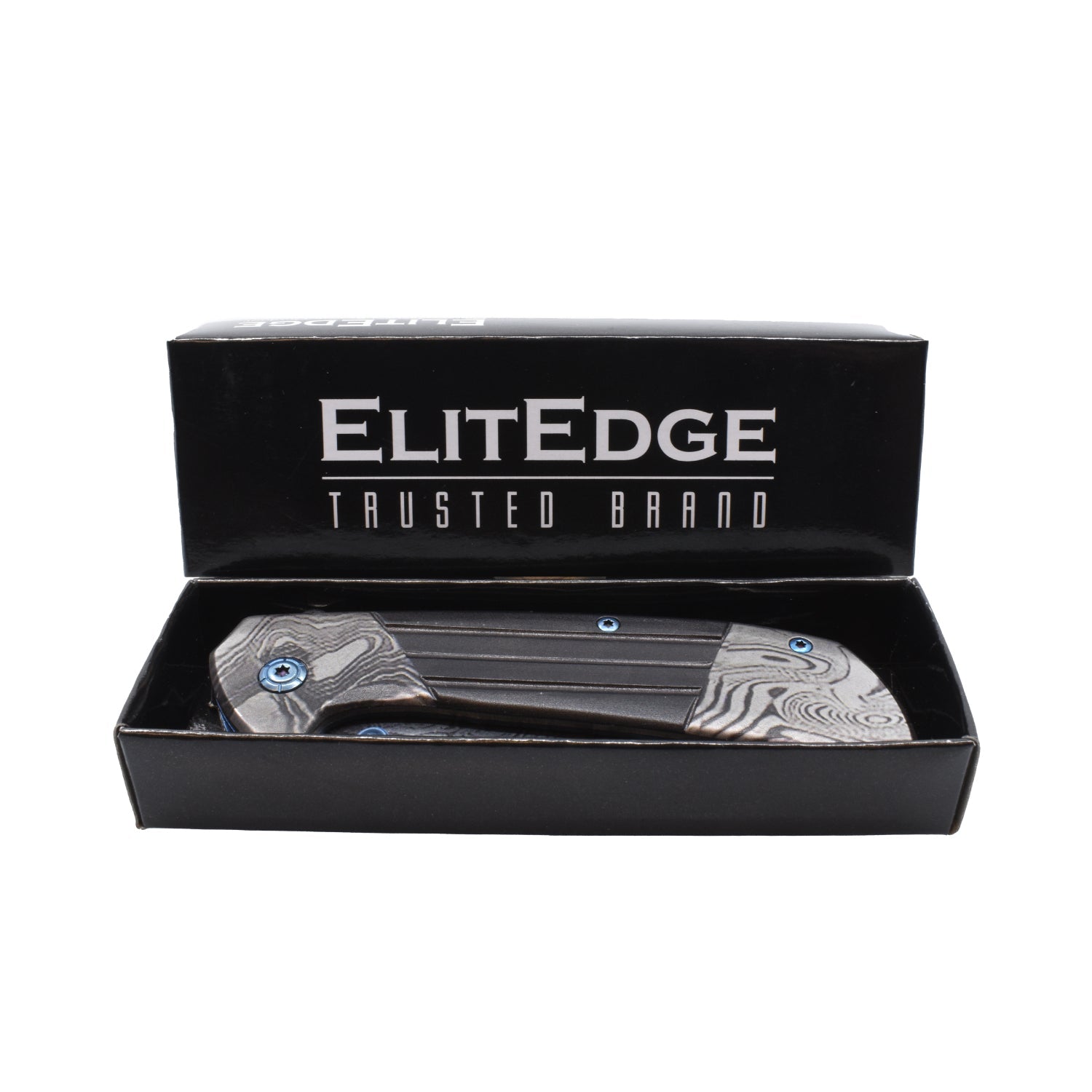 7.75" Titanium & Damascus Folding Knife