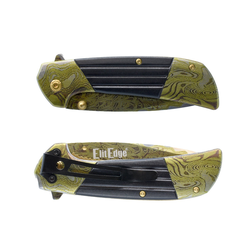 7.75" Titanium & Damascus Folding Knife