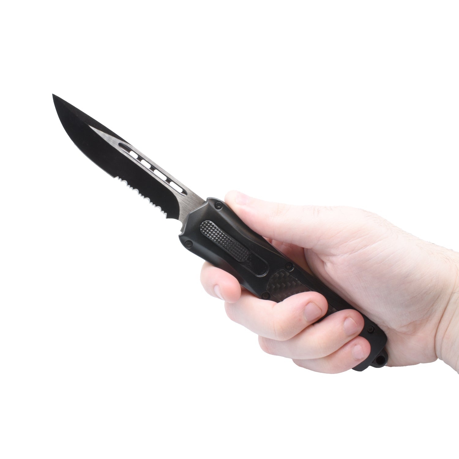 Carbon Fiber Automatic OTF Knife w/ Belt Clip