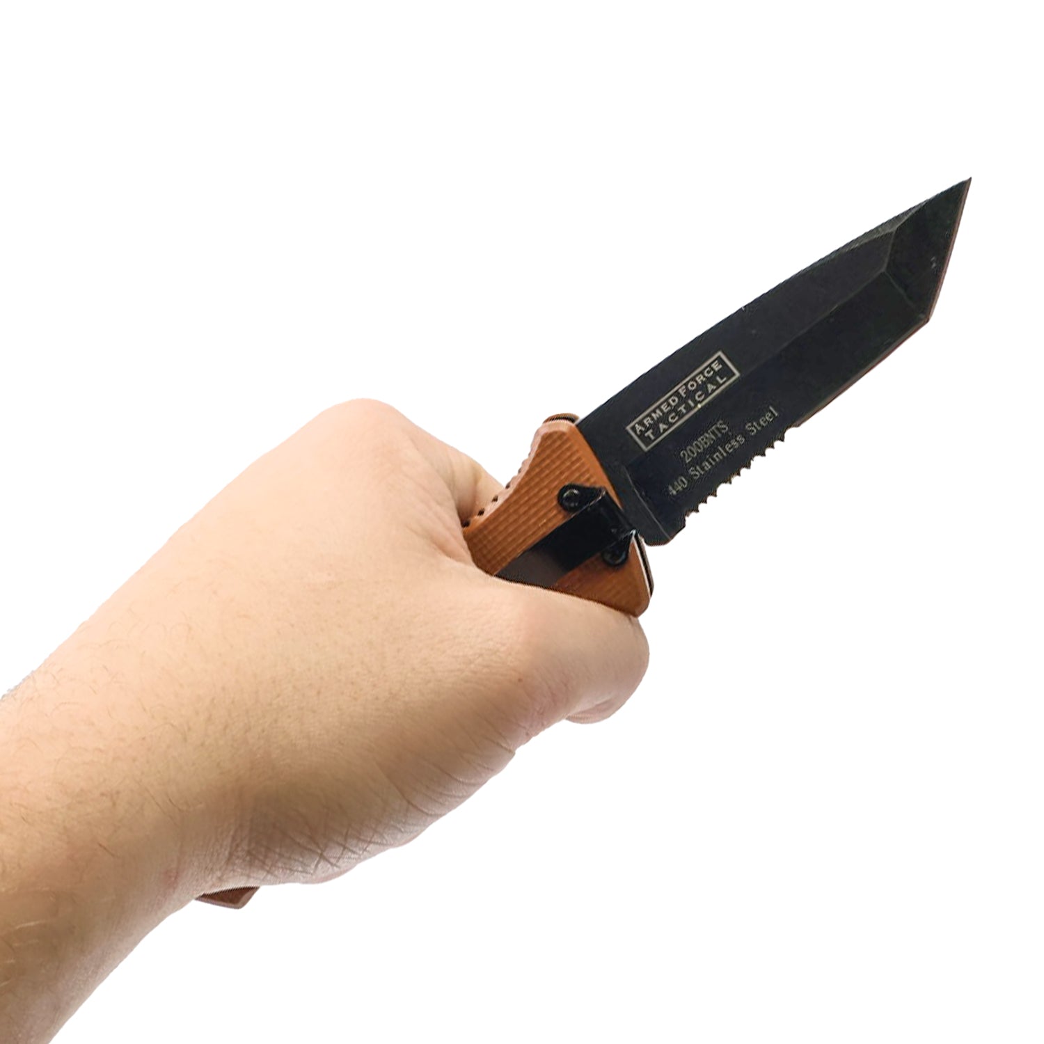 4.75" Spring Assisted Automatic Knife W/ Tanto Blade