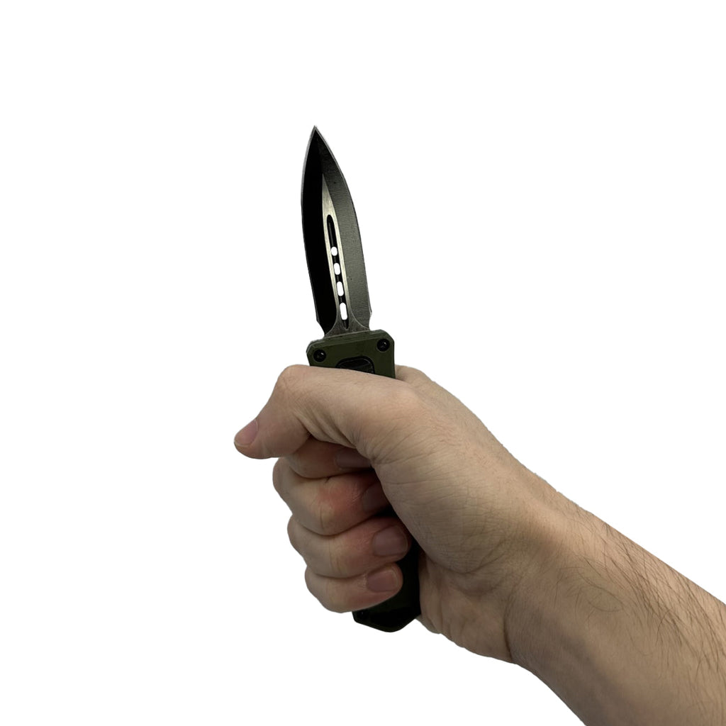 4.5" Dagger Blade OTF Knife w/ Belt Clip