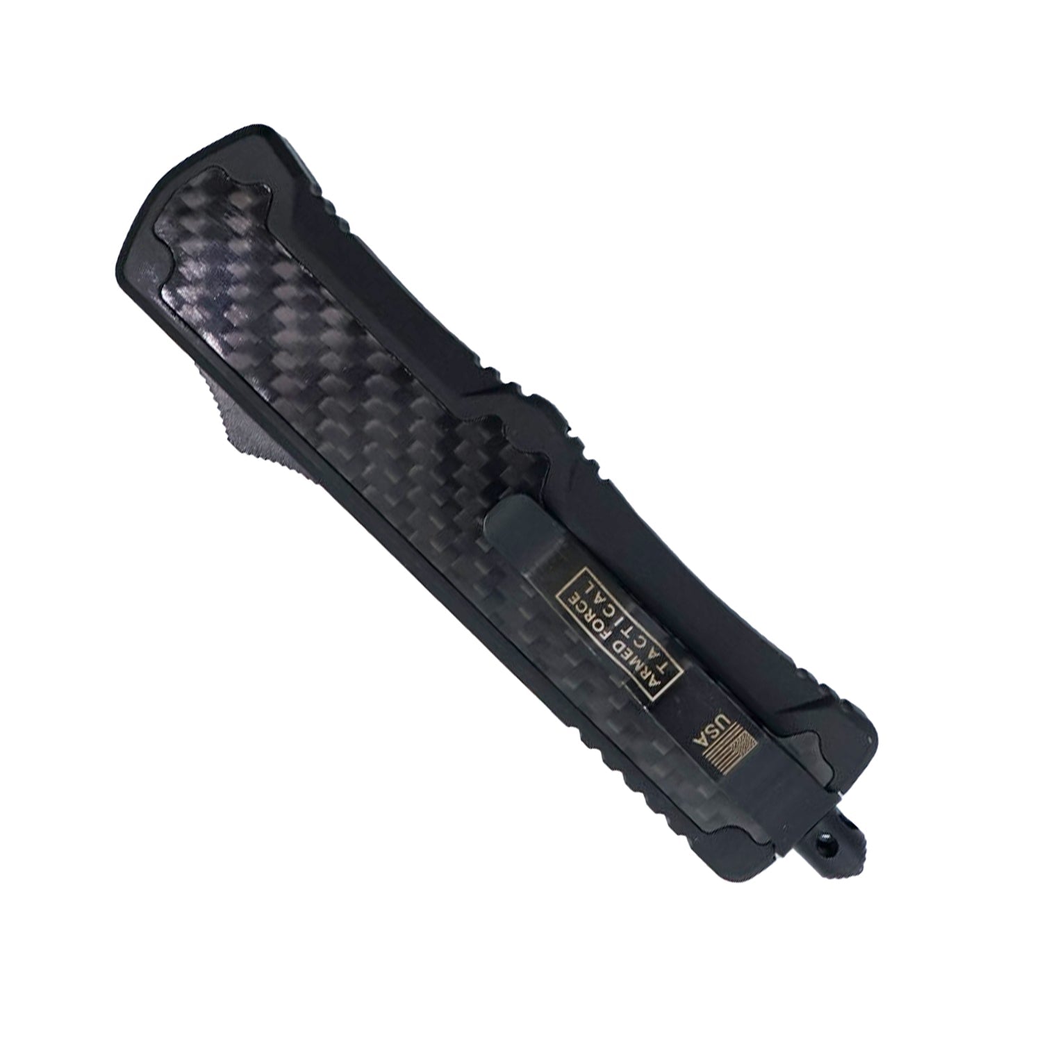 8" Carbon Fiber Automatic OTF Knife with Dagger Blade