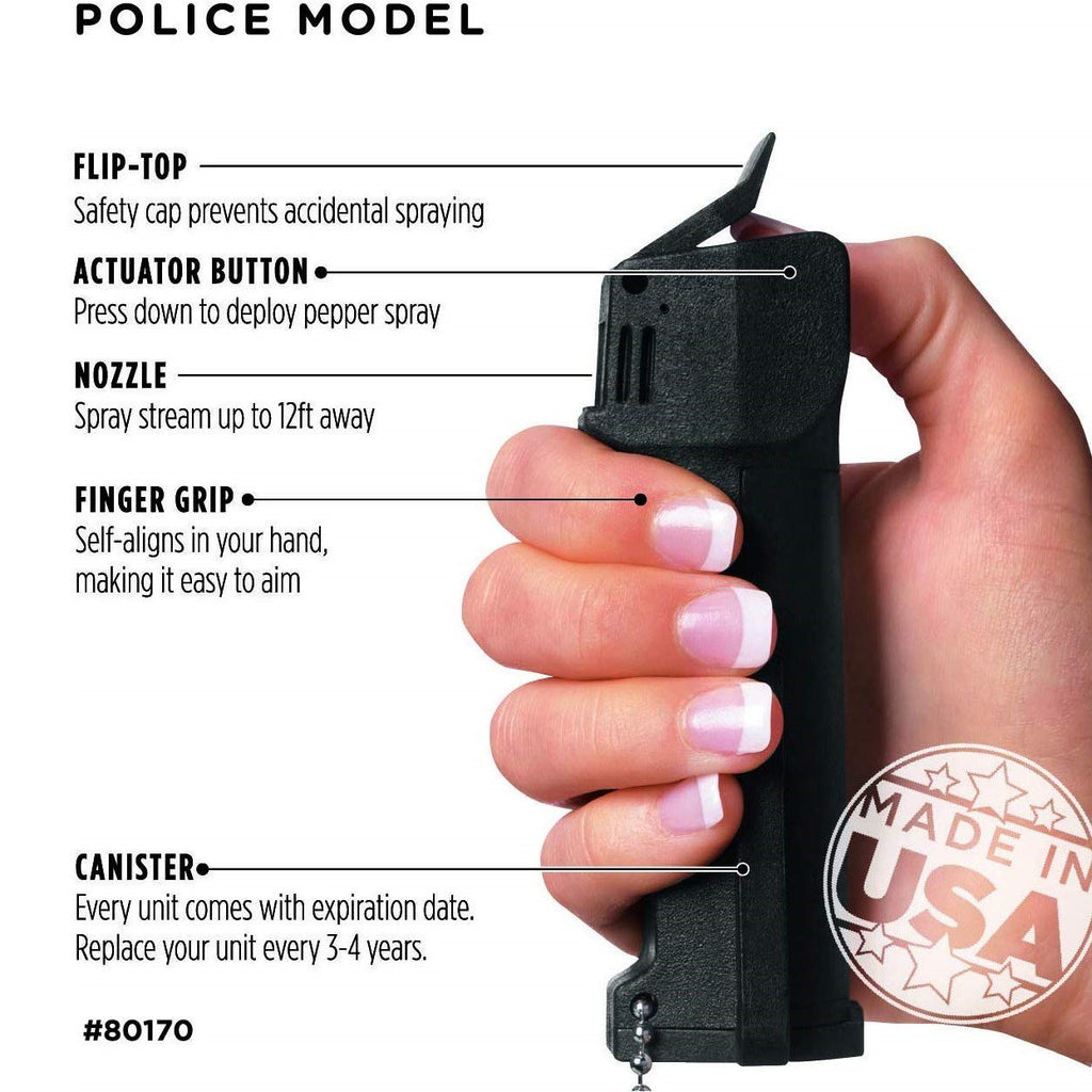 Mace 3-in-1 Flip Top Police Pepper Spray 18g with Pocket Clip
