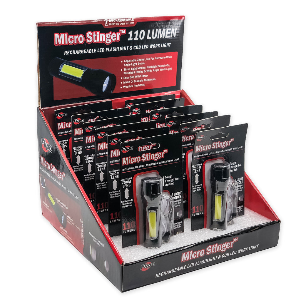 Tactical 110-Lumen Rechargeable Flashlight with COB Light