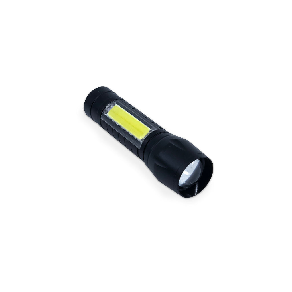 Tactical 110-Lumen Rechargeable Flashlight with COB Light