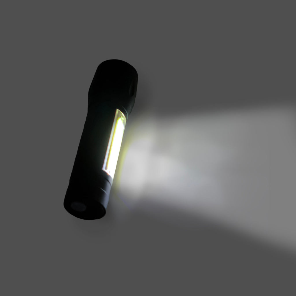 Tactical 110-Lumen Rechargeable Flashlight with COB Light