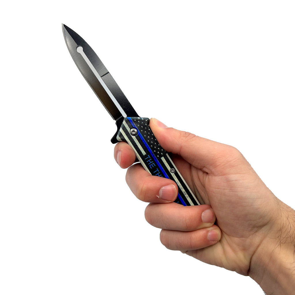 Stiletto Spring Assisted Steel Folding Knife