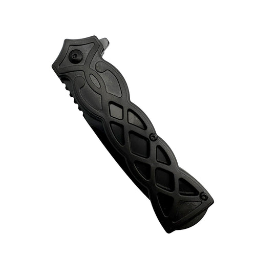 3.75" Weave Pattern Knife With ABS Handle