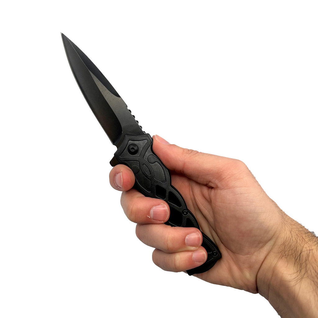 3.75" Weave Pattern Knife With ABS Handle