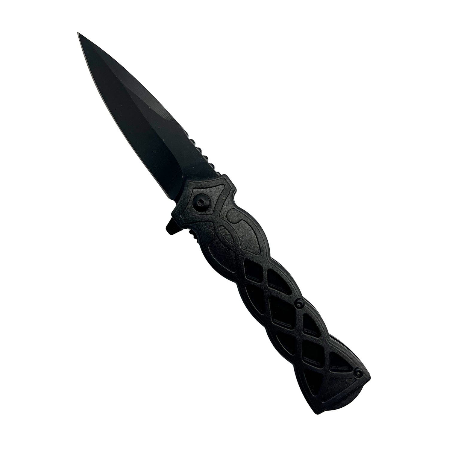 3.75" Weave Pattern Knife With ABS Handle