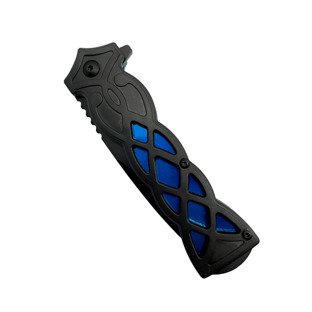 3.75" Weave Pattern Knife With ABS Handle