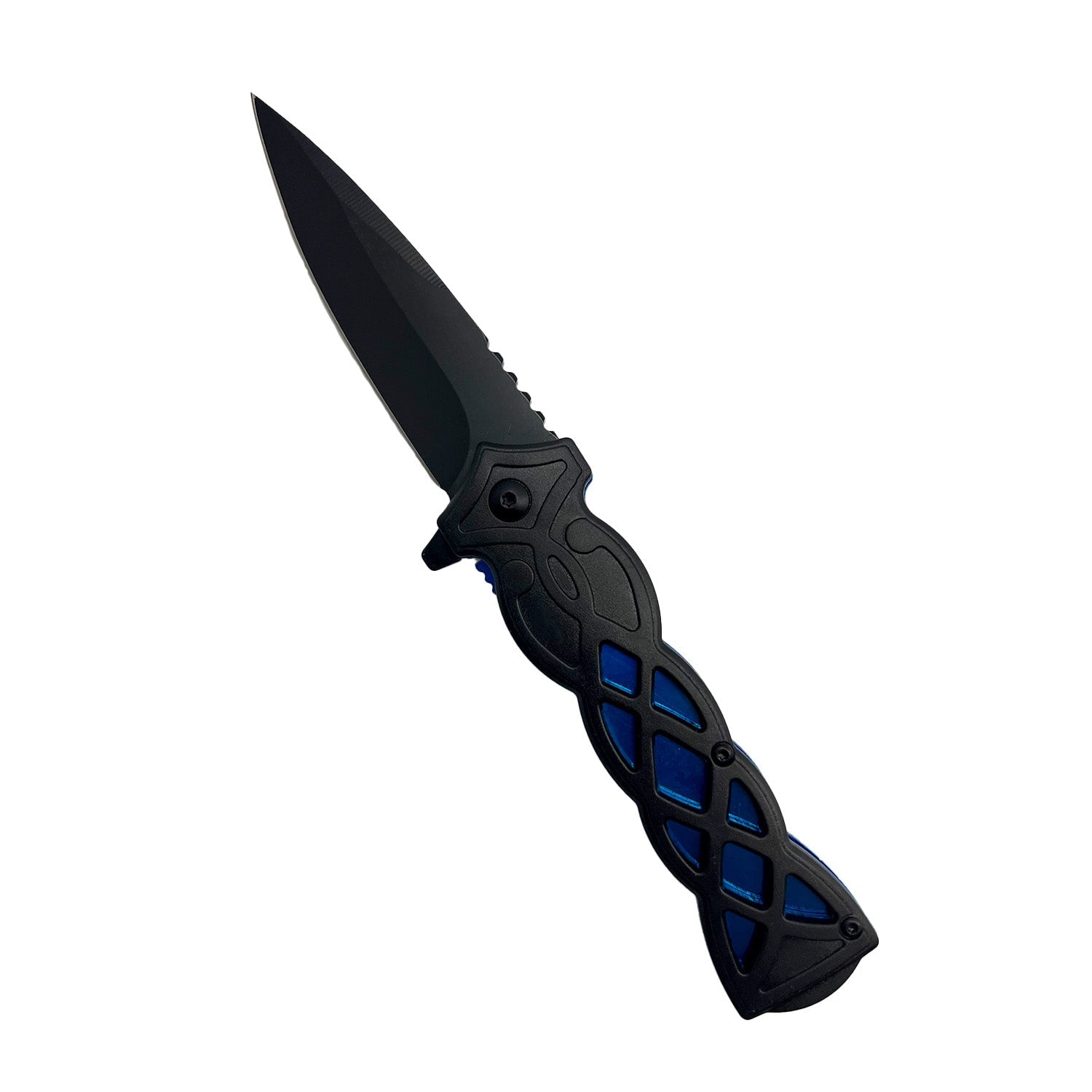 3.75" Weave Pattern Knife With ABS Handle
