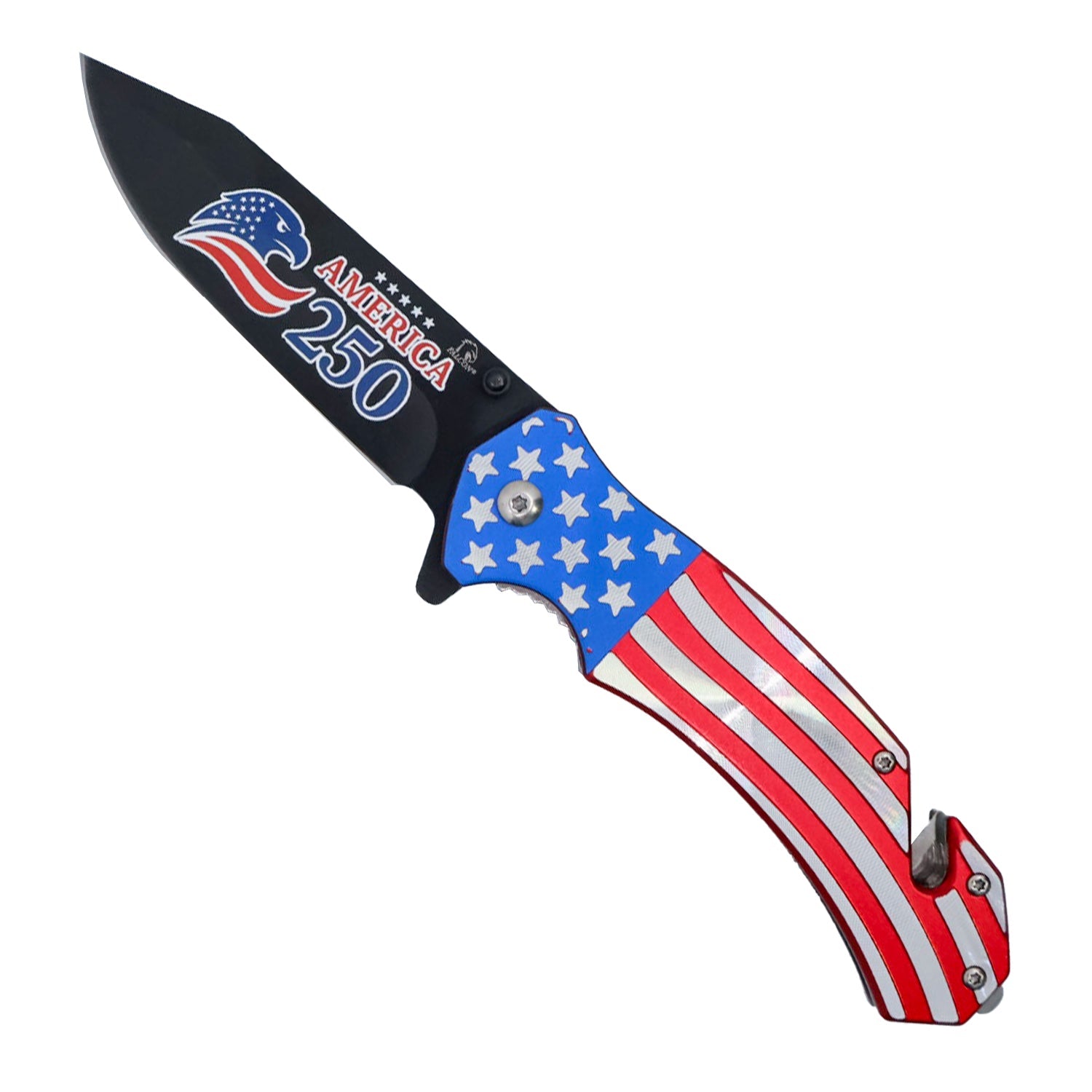 9" Spring Assisted USA Knife with Flag Handle