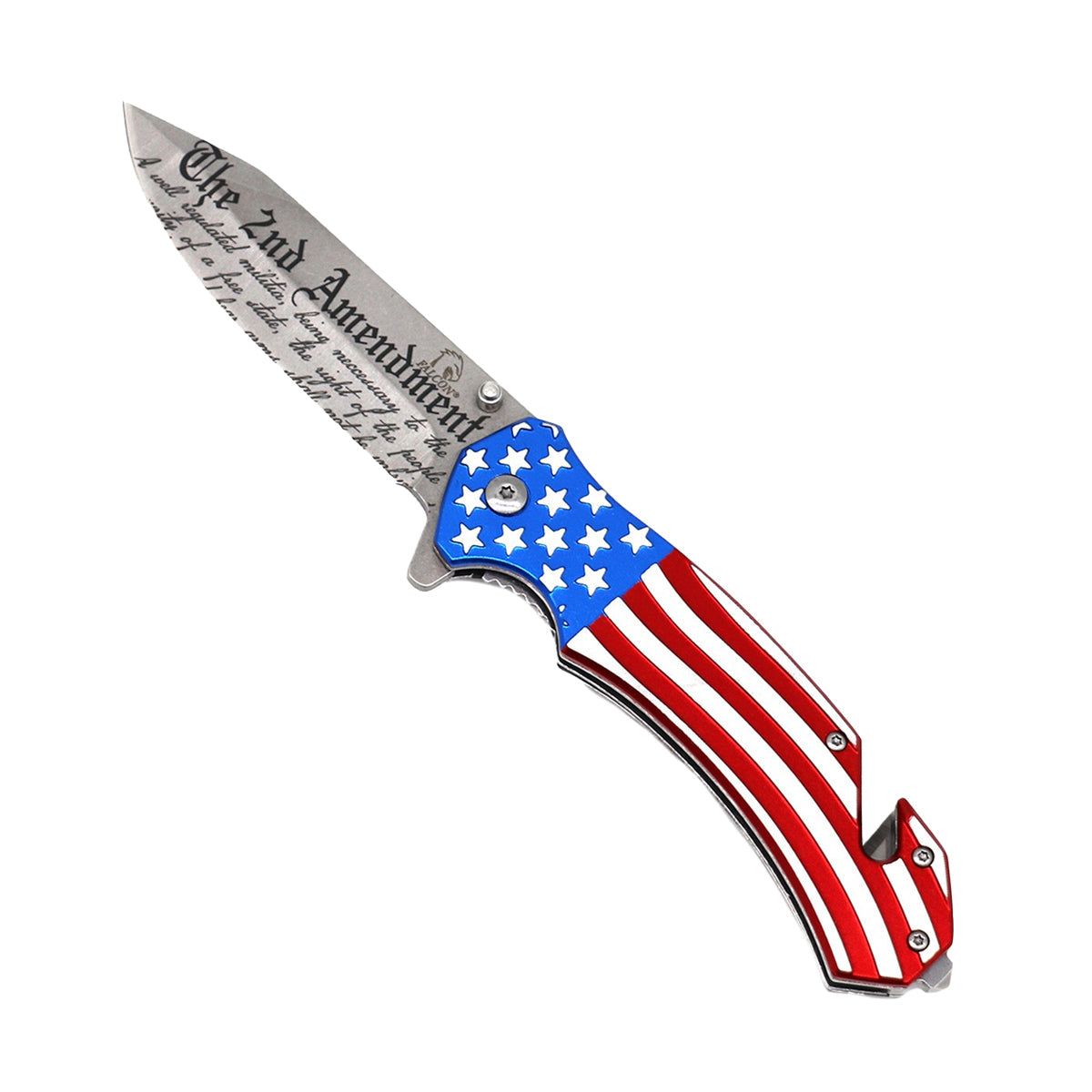 9" Spring Assisted USA Knife with Flag Handle