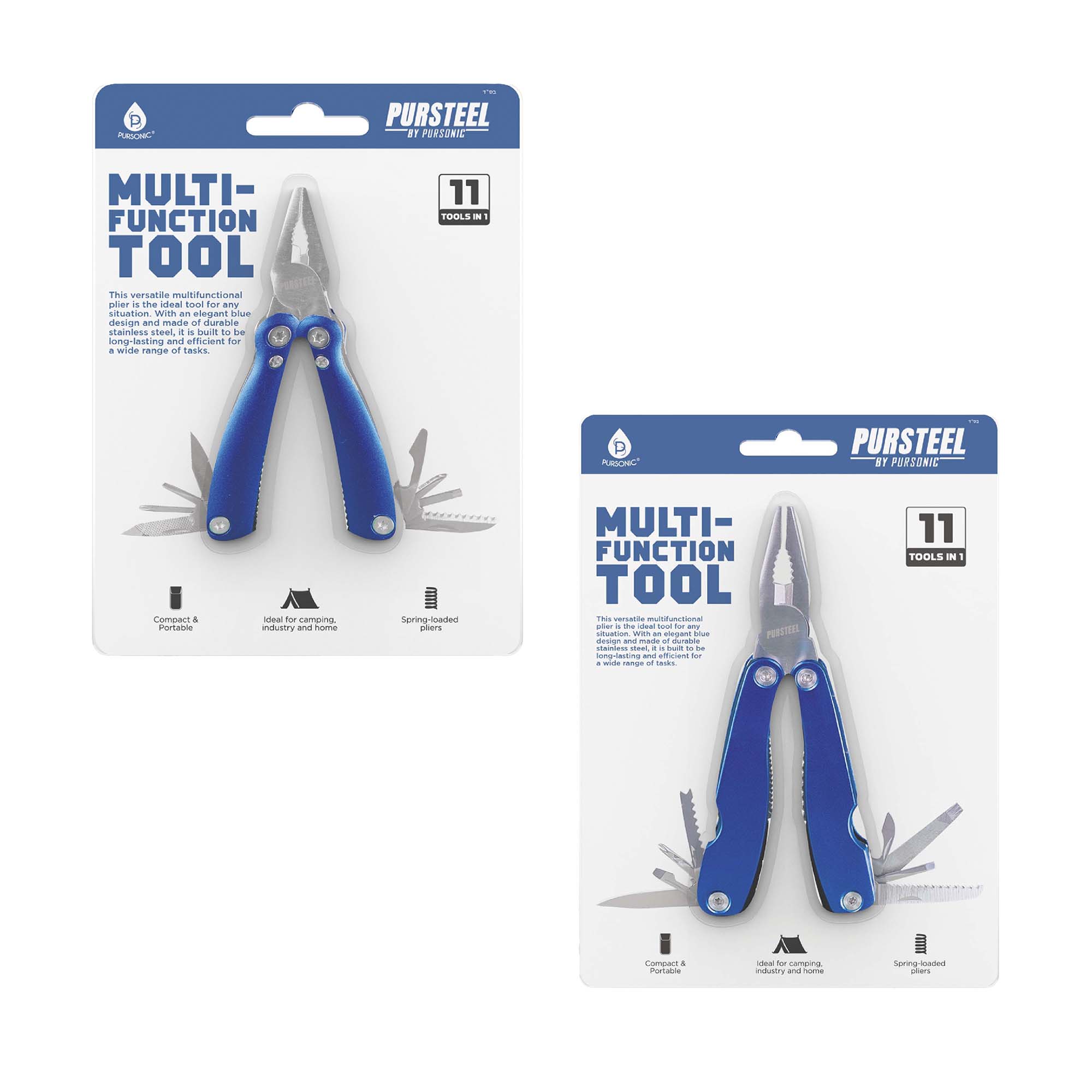 Pursonic 11-in-1 Multifunction Tool Survival Essentials Bundle – The Ultimate Compact Kit for DIY Outdoor and Everyday Use