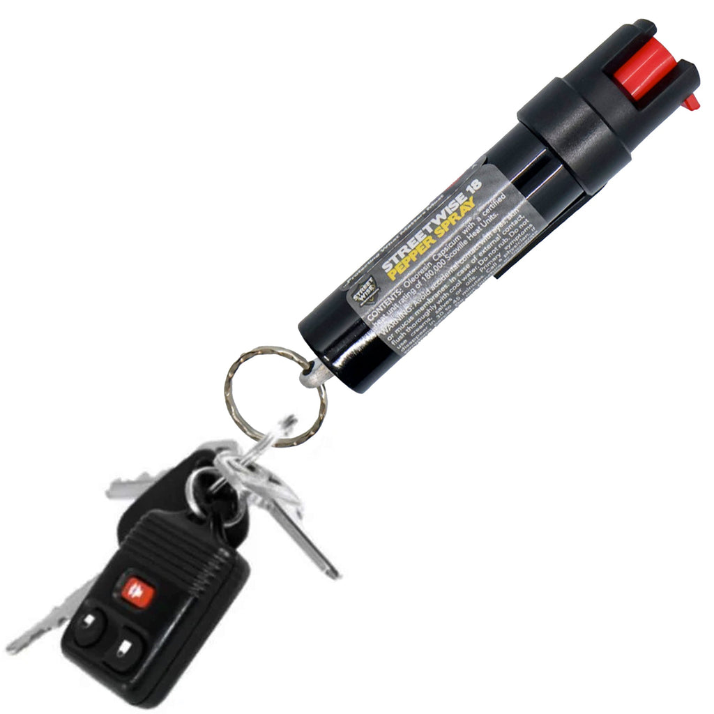 Streetwise 18 Stream Pepper Spray 0.75 oz Keyring & Clip