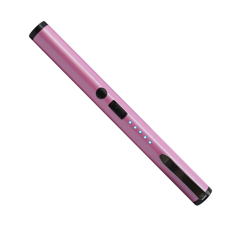 Streetwise disguised pink stun pen with battery charging light indicators and metal clip for wholesale bulk ordering