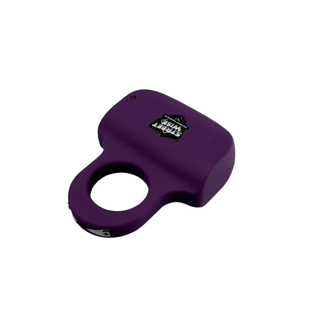 Streetwise finger ring stun gun electric knuckle black compact rechargeable dark purple self defense product for wholesalers and dropshippers