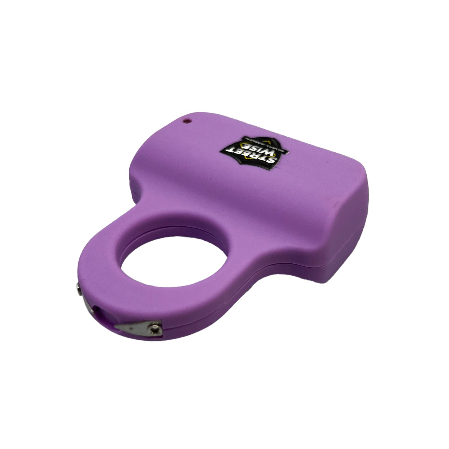 Streetwise finger ring stun gun electric knuckle black compact rechargeable light purple self defense product for wholesalers and dropshippers